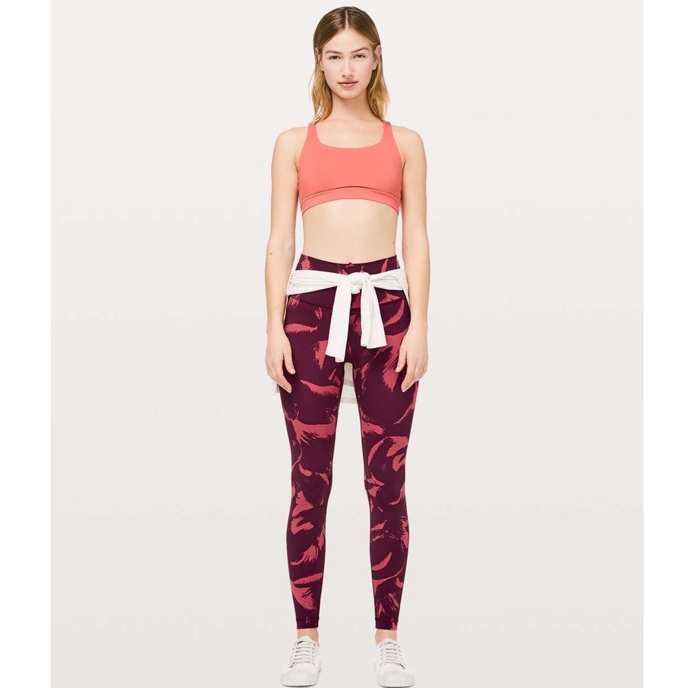 Lululemon‎ Align Leggings Sz 8 Flower Pop Poppy Deep Ruby